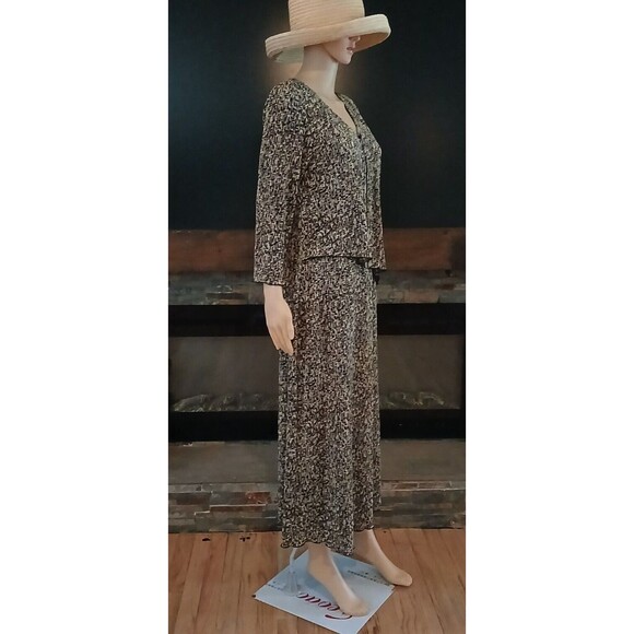 Vintage Maxi Dress Tiered Size 12 Retro Casual Church Modest Business Career USA - Picture 5 of 10